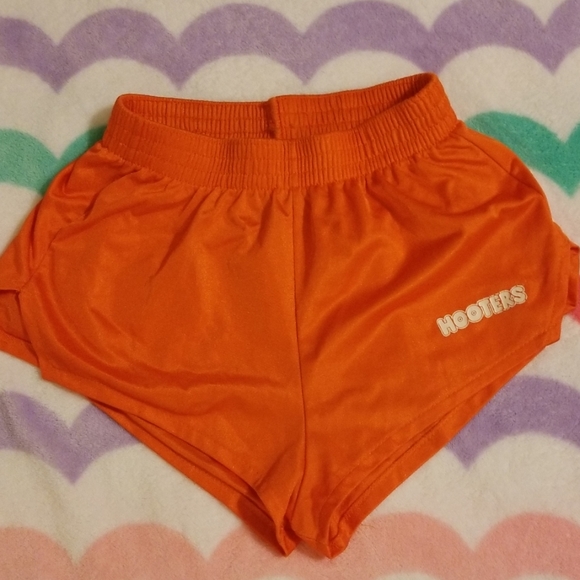 orange booty shorts